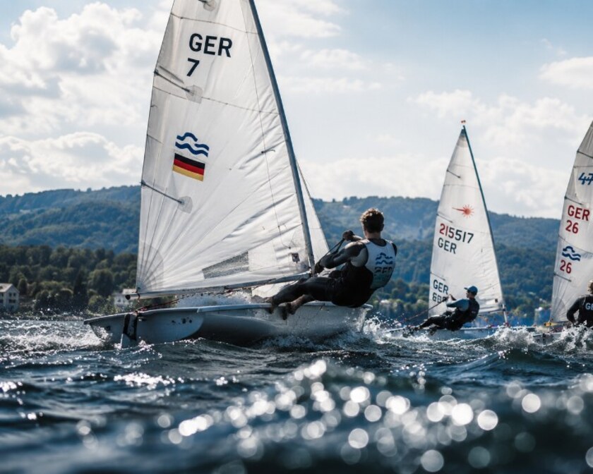 Regatta-Segeln – Segelboote im Wettkampf auf dem Wasser